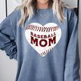 Baseball Mom Heart Love Mother's Day Game Day Support Comfort Colors Sweatshirt Denim Baseball Mom Heart Love Mother's Day Game Day Support Comfort Colors Sweatshirt Denim