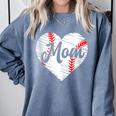 Baseball Mom Heart Mother's Day Mom Grandma Mama Boys Girls Comfort Colors Sweatshirt Denim Baseball Mom Heart Mother's Day Mom Grandma Mama Boys Girls Comfort Colors Sweatshirt Denim