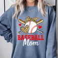 Baseball Mom Leopard Heart Mother's Day Girls Comfort Colors Sweatshirt Denim Baseball Mom Leopard Heart Mother's Day Girls Comfort Colors Sweatshirt Denim