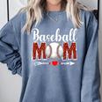 Baseball Mom Leopard Sports Players Mother's Day Comfort Colors Sweatshirt Denim Baseball Mom Leopard Sports Players Mother's Day Comfort Colors Sweatshirt Denim