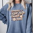 Baseball Mom Somebody's Loud Mouth Baseball Mama Comfort Colors Sweatshirt Denim