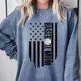 Baseball Mom USA Flag Baseball Mama Day Vibes Mama Comfort Colors Sweatshirt Denim