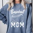 Baseball Mom For Women Family Matching Players Team Mommy Comfort Colors Sweatshirt Denim Baseball Mom For Women Family Matching Players Team Mommy Comfort Colors Sweatshirt Denim
