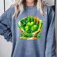 Baseball St Patricks Day Carnival Party Ice Cream Drip Boys Comfort Colors Sweatshirt Denim