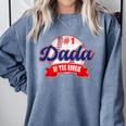 Dada Rookie Of Year 1st Birthday Baseball Theme Matching Comfort Colors Sweatshirt Denim
