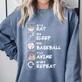Eat Sleep Baseball Anime Repeat Japanese Otaku Comfort Colors Sweatshirt Denim Eat Sleep Baseball Anime Repeat Japanese Otaku Comfort Colors Sweatshirt Denim