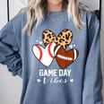 Game Day Vibes Football Baseball Mom Heart Comfort Colors Sweatshirt Denim Game Day Vibes Football Baseball Mom Heart Comfort Colors Sweatshirt Denim
