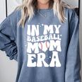 Groovy Retro In My Baseball Mom Era Comfort Colors Sweatshirt Denim Groovy Retro In My Baseball Mom Era Comfort Colors Sweatshirt Denim