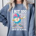 I Hit 100 Days Of School Baseball Ice Cream Drip Boys Girls Comfort Colors Sweatshirt Denim
