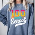 Ice Cream Drip 100 Days Of School Baseball Boys 100th Day Comfort Colors Sweatshirt Denim