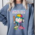 Ice Cream Drip Baseball Bruh Baseball Drip Boy Youth Comfort Colors Sweatshirt Denim