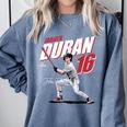 Jarren Duran Boston MLB Baseball Players MLBJDU204M Comfort Colors Sweatshirt Denim Jarren Duran Boston MLB Baseball Players MLBJDU204M Comfort Colors Sweatshirt Denim
