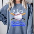 Kids 8th Baseball Birthday Party Boys Sport Fan 8 Years Old Comfort Colors Sweatshirt Denim Kids 8th Baseball Birthday Party Boys Sport Fan 8 Years Old Comfort Colors Sweatshirt Denim