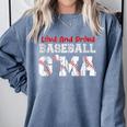 Loud And Proud Baseball G'Ma Baseball Mom Comfort Colors Sweatshirt Denim Loud And Proud Baseball G'Ma Baseball Mom Comfort Colors Sweatshirt Denim
