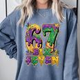 Mardi Gras Six Seven Baseball Drip Number 6 7 Meme Comfort Colors Sweatshirt Denim Mardi Gras Six Seven Baseball Drip Number 6 7 Meme Comfort Colors Sweatshirt Denim