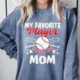 Mother's Day Baseball Mom Comfort Colors Sweatshirt Denim