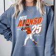 Pete Alonso Baltimore Baseball Players MLBPAL201M Comfort Colors Sweatshirt Denim Pete Alonso Baltimore Baseball Players MLBPAL201M Comfort Colors Sweatshirt Denim