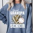 Proud Grandpa Of A 2026 Senior Baseball Graduation Leopard Comfort Colors Sweatshirt Denim