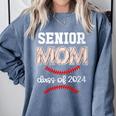 Proud Senior Baseball Mom Class Of 2024 Highschool Baseball Comfort Colors Sweatshirt Denim