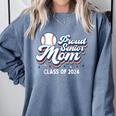 Proud Senior Mom Class Of 2024 Baseball Mom Graduate School Comfort Colors Sweatshirt Denim Proud Senior Mom Class Of 2024 Baseball Mom Graduate School Comfort Colors Sweatshirt Denim