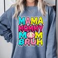 Retro Mama Mommy Mom Bruh Baseball Women Girls Comfort Colors Sweatshirt Denim Retro Mama Mommy Mom Bruh Baseball Women Girls Comfort Colors Sweatshirt Denim