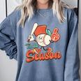 Retro Tis The Season Baseball Mom Baseball Lover Boys Kids Comfort Colors Sweatshirt Denim Retro Tis The Season Baseball Mom Baseball Lover Boys Kids Comfort Colors Sweatshirt Denim