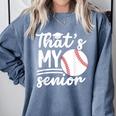 My Senior Baseball Senior Mom 2026 Baseball Senior Mama Comfort Colors Sweatshirt Denim