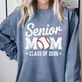 Senior Mom Class Of 2026 Baseball Retro Mom Graduation 2026 Comfort Colors Sweatshirt Denim