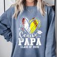 Senior Papa Class Of 2026 Baseball Softball Graduation Heart Comfort Colors Sweatshirt Denim Senior Papa Class Of 2026 Baseball Softball Graduation Heart Comfort Colors Sweatshirt Denim
