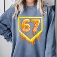 Six Seven 67 Meme Gen Alpha Slang Baseball 101 Comfort Colors Sweatshirt Denim