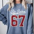 Six Seven Meme Boys Girls Kids 67 Baseball Jersey Comfort Colors Sweatshirt Denim Six Seven Meme Boys Girls Kids 67 Baseball Jersey Comfort Colors Sweatshirt Denim