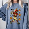 Skeleton Halloween Baseball Boys Men Kids Toddler Comfort Colors Sweatshirt Denim Skeleton Halloween Baseball Boys Men Kids Toddler Comfort Colors Sweatshirt Denim