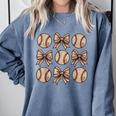 Soccer Bow Game Day Baseball Coquette Bow Women Girls Comfort Colors Sweatshirt Denim Soccer Bow Game Day Baseball Coquette Bow Women Girls Comfort Colors Sweatshirt Denim
