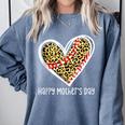 Softball Baseball Mom Valentine Leopard Heart Mother's Day Comfort Colors Sweatshirt Denim Softball Baseball Mom Valentine Leopard Heart Mother's Day Comfort Colors Sweatshirt Denim