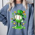 St Patrick Day Baseball Drip Ice Cream Baseball Comfort Colors Sweatshirt Denim St Patrick Day Baseball Drip Ice Cream Baseball Comfort Colors Sweatshirt Denim