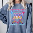 I Survived 100 Days Of School Baseball Boys Students Comfort Colors Sweatshirt Denim