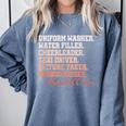 Uniform Washer Water Filler Cheerleader Baseball Mom Comfort Colors Sweatshirt Denim