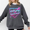 100 Days Of School Baseball 100th Day Ice Cream Boys Kids Comfort Colors Sweatshirt Pepper
