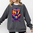 67 Meme Trendy Baseball Number 67 Player Six Seven Comfort Colors Sweatshirt Pepper