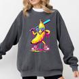 Banana With Baseball Bat Street Baseball Drip Comfort Colors Sweatshirt Pepper
