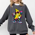 Banana Baseball Drip Comfort Colors Sweatshirt Pepper