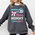 Baseball Or Bows Your Mommy Loves You Gender Reveal Matching Comfort Colors Sweatshirt Pepper