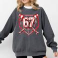 Baseball Candy Cane Drip 6 7 Six Seven Meme Christmas Boys Comfort Colors Sweatshirt Pepper