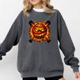 Baseball Drip Angry Lava Slime Ball Graphic Comfort Colors Sweatshirt Pepper