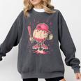 Baseball Drip Ice Cream Breast Cancer Awareness Boys & Girls Comfort Colors Sweatshirt Pepper Baseball Drip Ice Cream Breast Cancer Awareness Boys & Girls Comfort Colors Sweatshirt Pepper