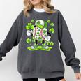 Baseball Drip Ice Cream Shamrock Irish St Patricks Men Comfort Colors Sweatshirt Pepper