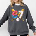 Baseball Drip Number 67 Player 67th Birthday Meme Comfort Colors Sweatshirt Pepper