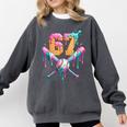 Baseball Drip Number 67 Player Comfort Colors Sweatshirt Pepper Baseball Drip Number 67 Player Comfort Colors Sweatshirt Pepper