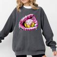 Baseball Glove Drip Shirt Ice Cream Dripping Girls Pocket Premium Comfort Colors Sweatshirt Pepper