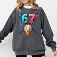 Baseball Ice Cream Drip 67 Six Seven Gen Alpha Slang Meme Comfort Colors Sweatshirt Pepper